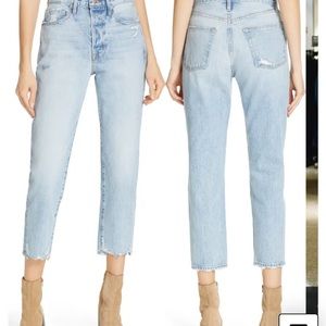 Le Original Ripped High Waist Crop Jeans
FRAME size 27